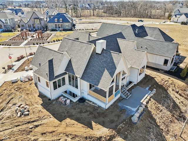 drone / aerial view with a residential view