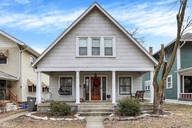 bungalow-style home featuring a porch