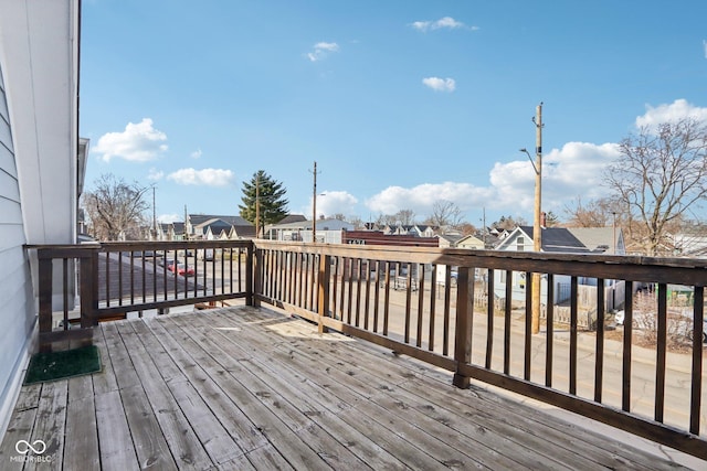 1413 S E St, Indianapolis, IN 46225 - wooden deck featuring a residential view