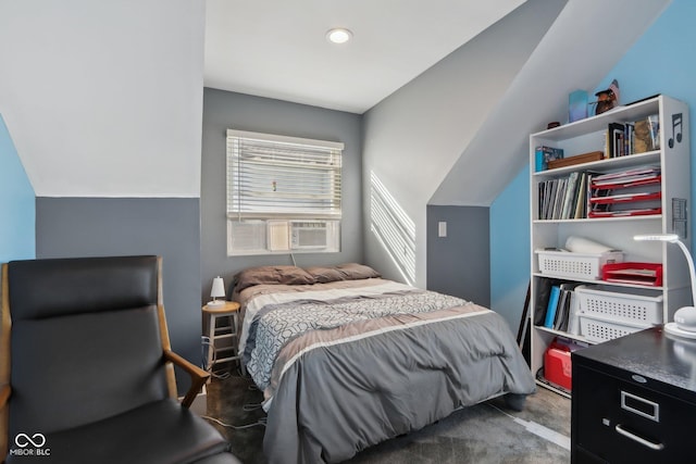 1413 S E St, Indianapolis, IN 46225 - bedroom with lofted ceiling and cooling unit