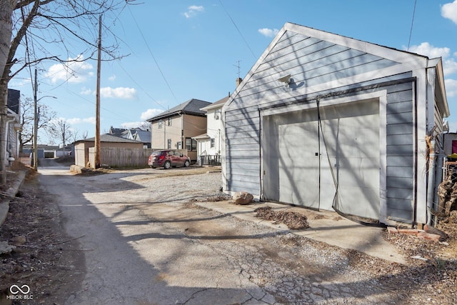1413 S E St, Indianapolis, IN 46225 - garage with a residential view