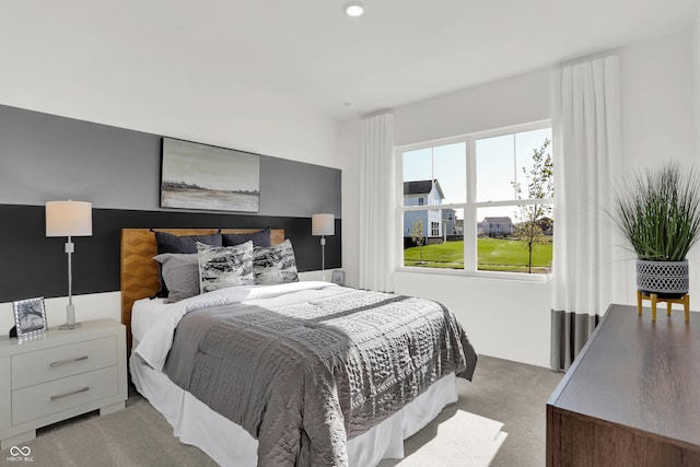 view of carpeted bedroom