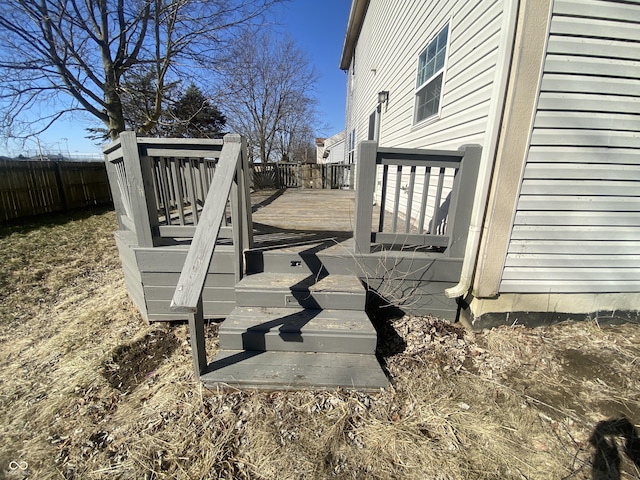 wooden deck with fence