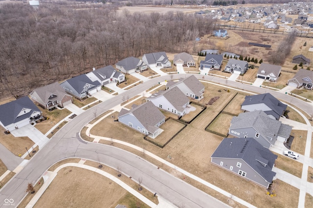 aerial view featuring a residential view