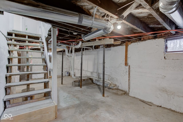 view of basement