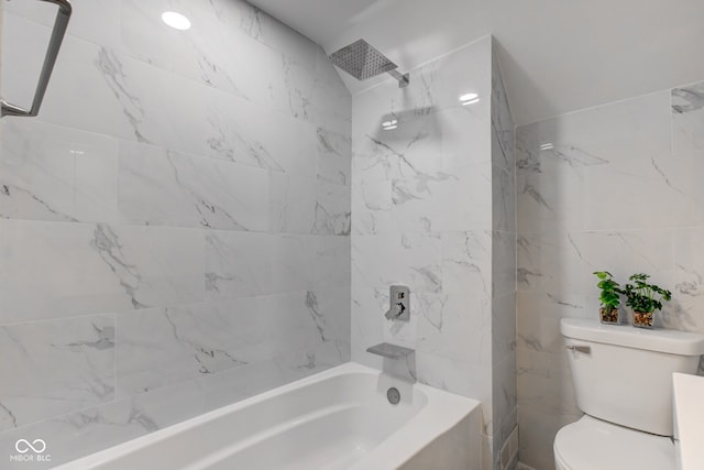 full bathroom featuring shower / bathing tub combination and toilet