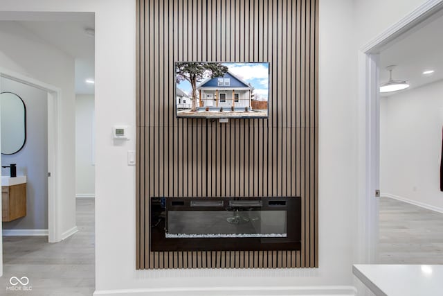 details with baseboards and wood finished floors