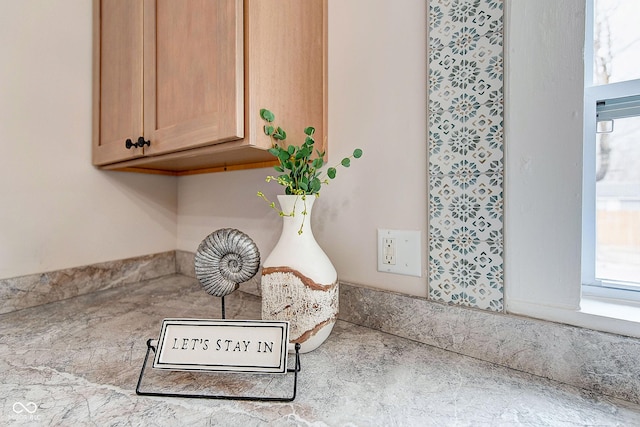 interior details with light countertops