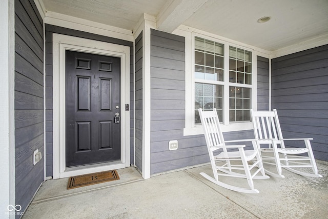 view of doorway to property