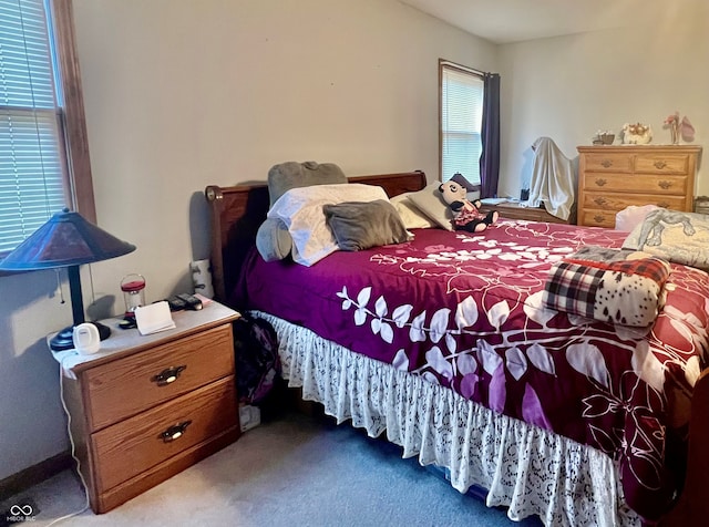 view of carpeted bedroom