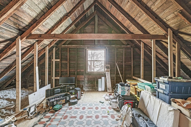 view of attic