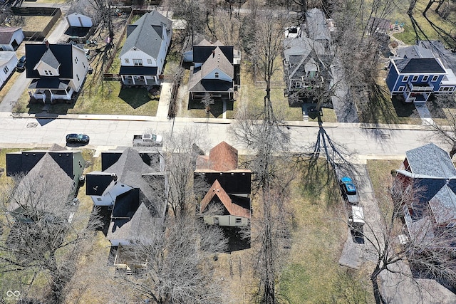 drone / aerial view with a residential view