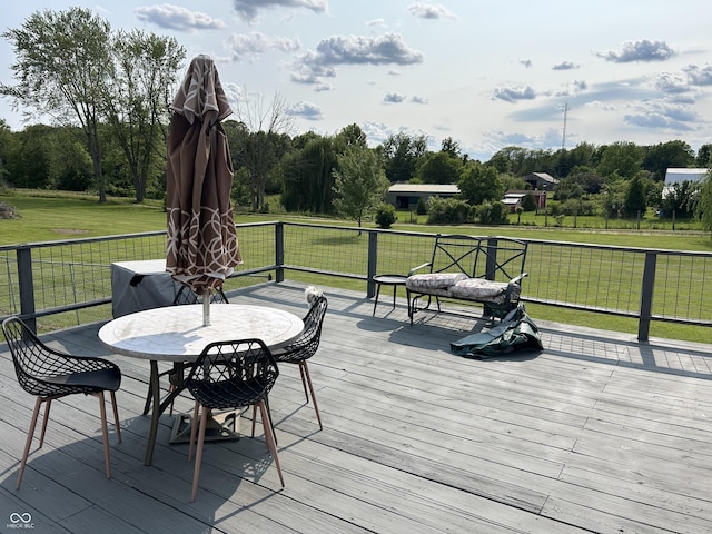 245 W Dixie Bee Rd, Veedersburg, IN 47987 - deck with a yard and view of scattered trees