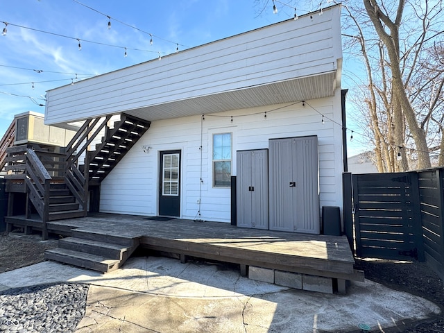 1818 N Cornell Ave, Indianapolis, IN 46202 - back of house featuring stairs and a deck