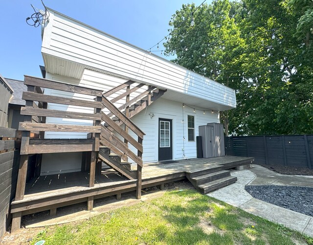 1818 N Cornell Ave, Indianapolis, IN 46202 - back of house with a wooden deck