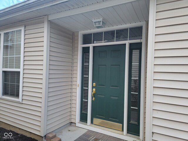 view of doorway to property
