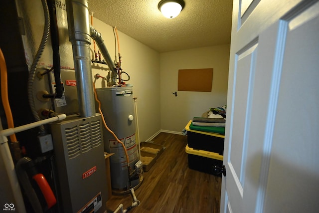 utility room with water heater