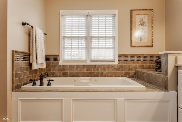 full bath featuring a garden tub