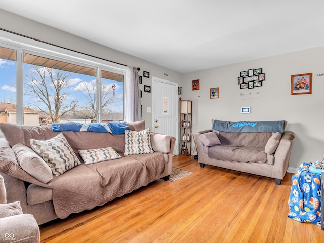 living room featuring wood finished floors