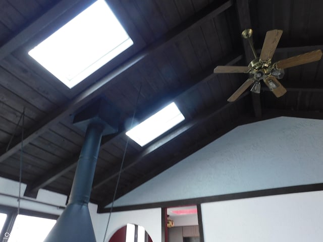 room details featuring wood ceiling and beamed ceiling