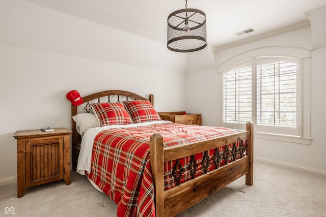 6560 Dawson Lake Dr, Indianapolis, IN 46220 - bedroom featuring light colored carpet, baseboards, and crown molding