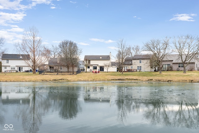 property view of water with a residential view