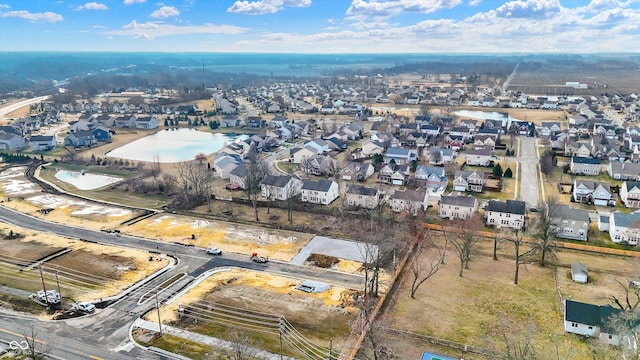 drone / aerial view with a residential view