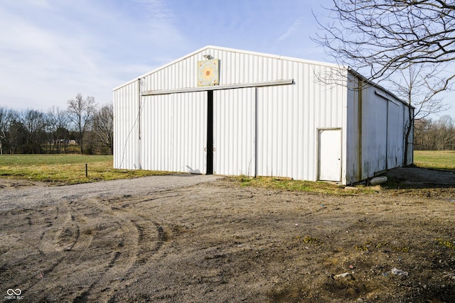 view of pole building