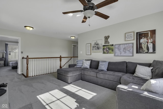 living area with carpet floors