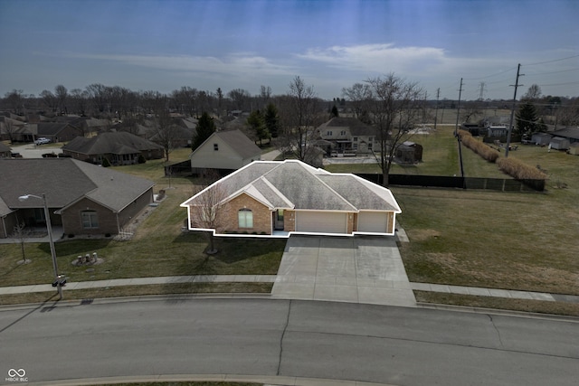 drone / aerial view featuring a residential view