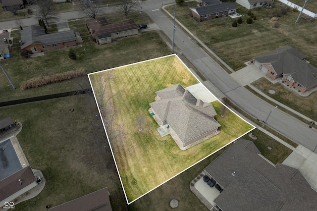 bird's eye view featuring a residential view