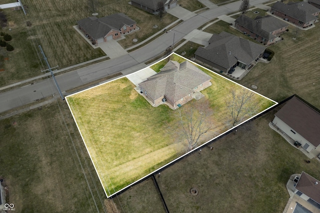 drone / aerial view featuring a residential view