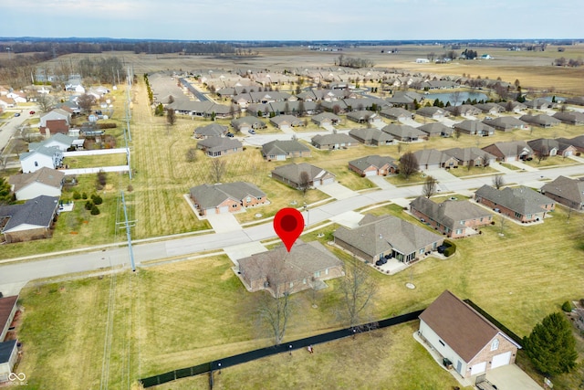 birds eye view of property featuring a residential view