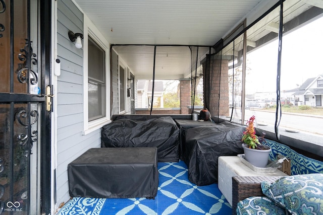 view of sunroom