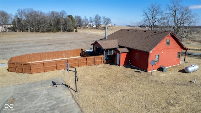 exterior space featuring fence