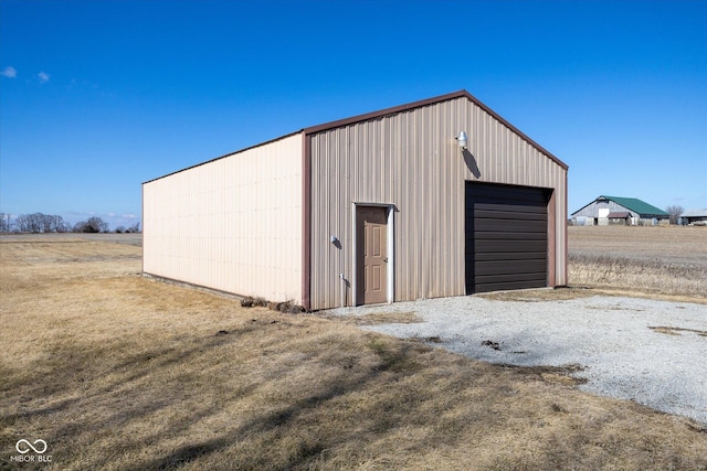 detached garage with driveway