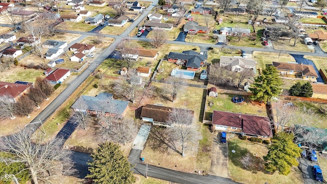 aerial view featuring a residential view