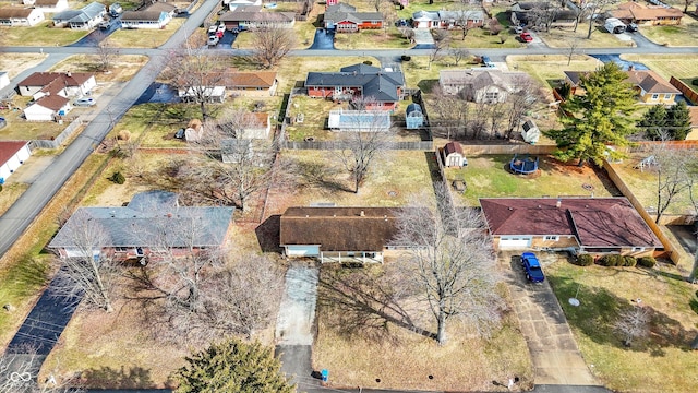 drone / aerial view with a residential view