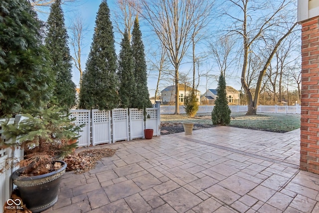 view of patio / terrace with fence