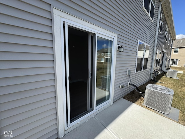 view of patio featuring central AC