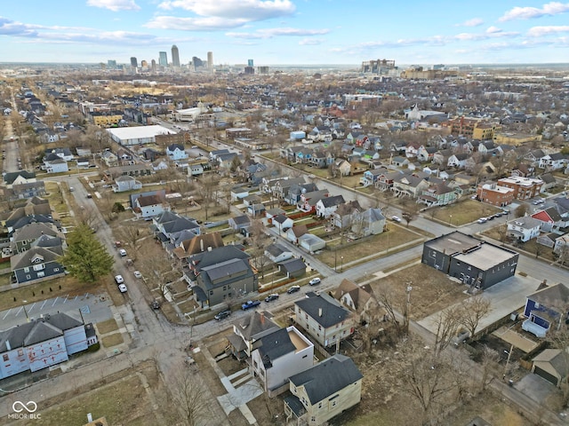 aerial view featuring a residential view and a city view