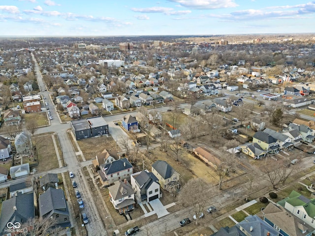 bird's eye view featuring a residential view