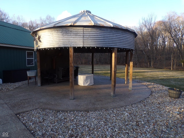 exterior space featuring a carport