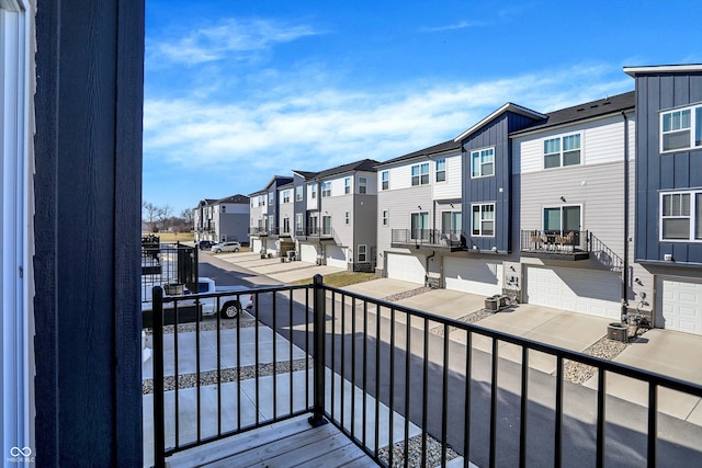 balcony featuring a residential view