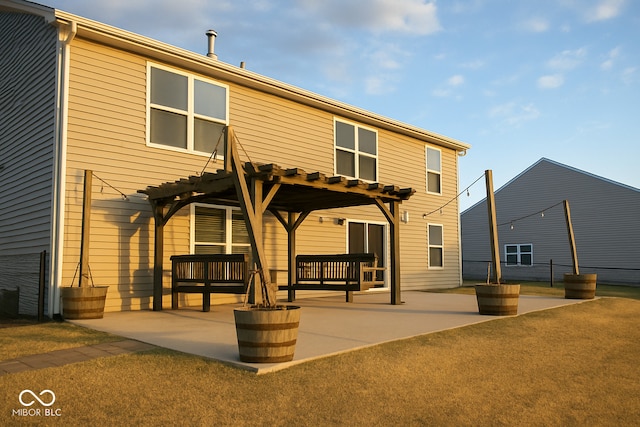 254 Halldale Dr, Whiteland, IN 46184 - rear view of property with a pergola and a patio area