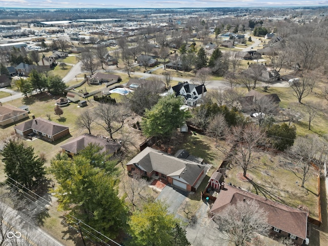 drone / aerial view featuring a residential view