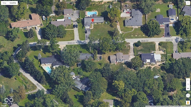 aerial view featuring a residential view