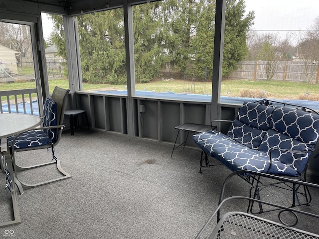 view of sunroom