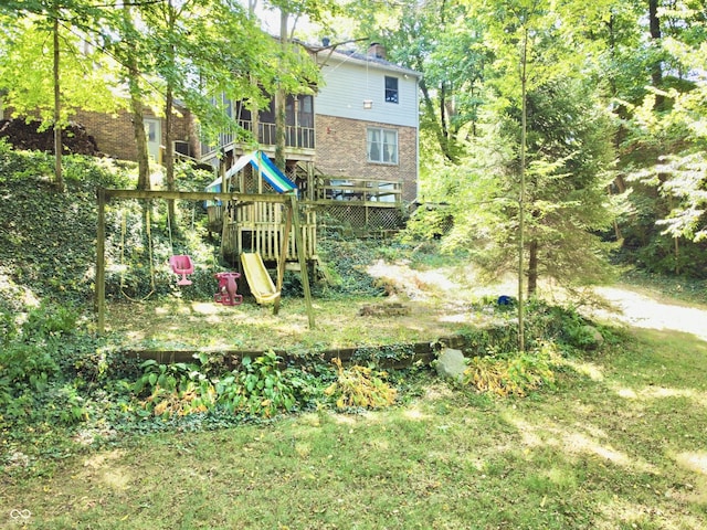 view of jungle gym