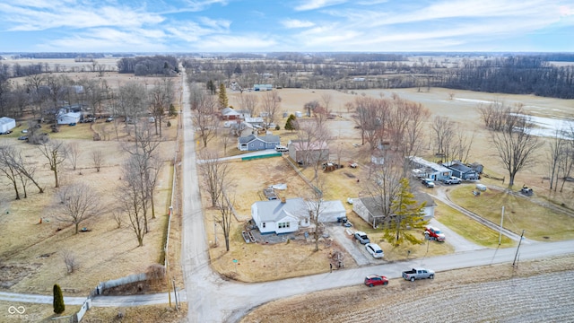 bird's eye view featuring a rural view